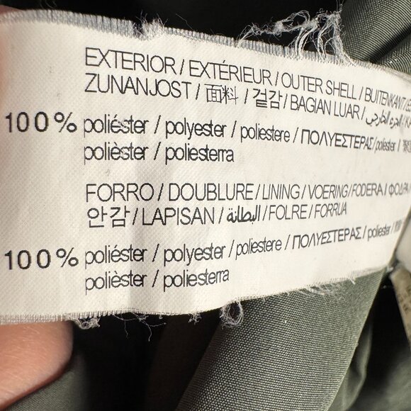 Pull & Bear Lightweight Cropped Zip-Up Jacket in Olive Green EUC Size Small - Picture 6 of 6